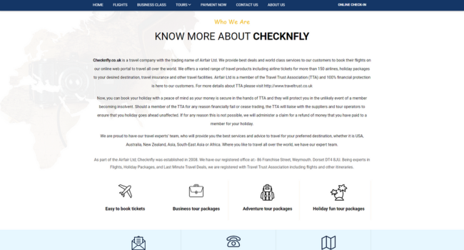 CHECKNFLY ABOUT