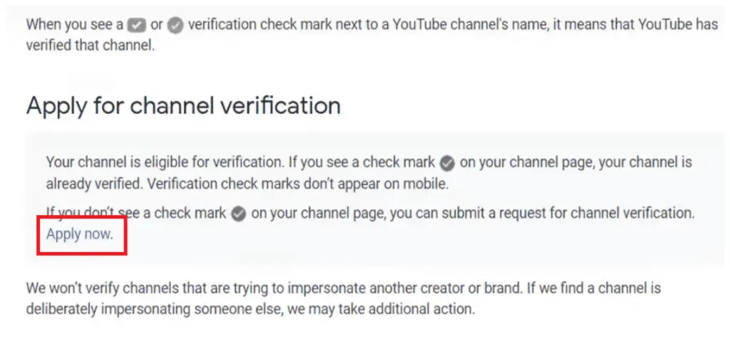 Step1-Apply for Channel Verification