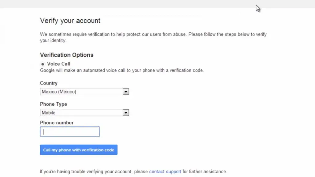 verify your account