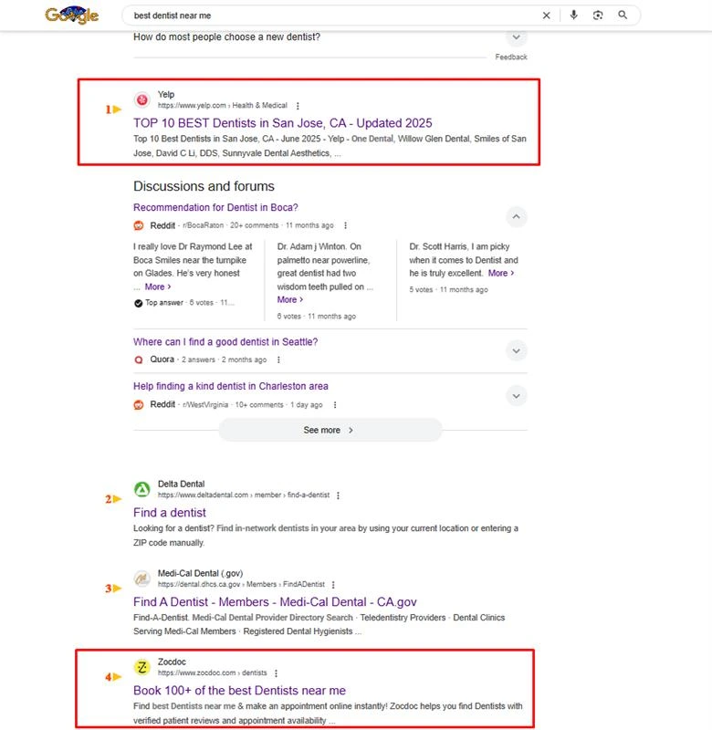 List in Local Directories
