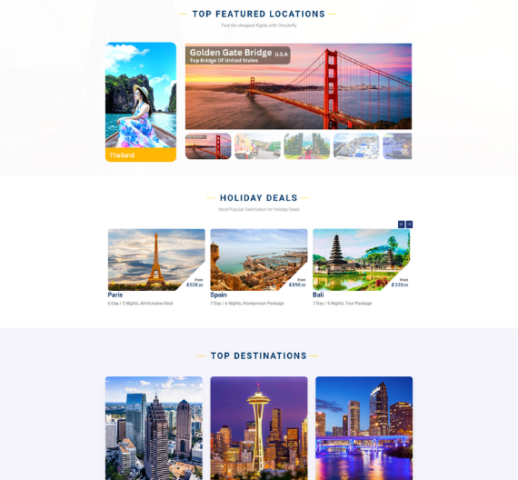 Holiday travel image representing vacation packages, flight deals, and travel planning services by Checknfly.